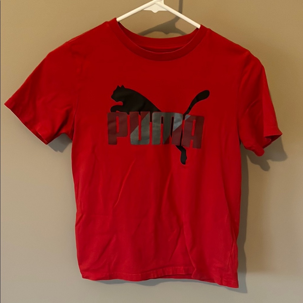 Puma Red T-Shirt with Black Logo